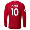 Image of Sadio Mané Liverpool New Balance 2019/20 Home Replica Player Long Sleeve Jersey – Red 2019