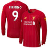 Image of Roberto Firmino Liverpool New Balance Youth 2019/20 Home Replica Player Long Sleeve Jersey – Red 2019