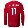 Image of Mohamed Salah Liverpool New Balance 2019/20 Home Replica Player Long Sleeve Jersey – Red 2019