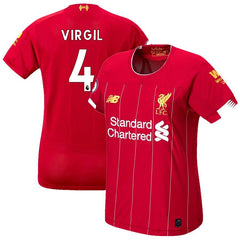 Virgil Van Dijk Liverpool New Balance Women's 2019/20 Home Replica Player Stadium Jersey – Red 2019