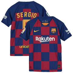 Sergio Busquets Barcelona Youth 2019/20 Home Replica Stadium Player Jersey – Royal 2019