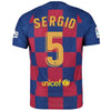 Image of Sergio Busquets Barcelona 2019/20 Home Replica Stadium Player Jersey – Royal 2019