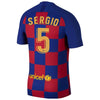 Image of Sergio Busquets Barcelona 2019/20 Home Vapor Match Player Jersey – Royal 2019