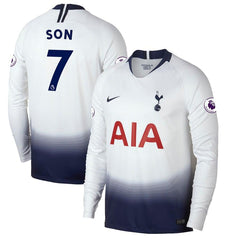 Son Heung-min Tottenham Hotspur/2019 Home Replica Long Sleeve Jersey – White 2019