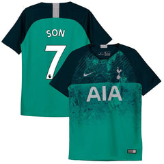 Son Heung-min Tottenham Hotspur Youth/2019 Stadium Replica Third Jersey – Teal 2019