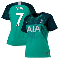 Son Heung-min Tottenham Hotspur Women's/2019 Stadium Replica Third Jersey – Teal 2019