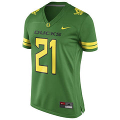 #21 Oregon Ducks Women's Game Replica Football Jersey - Apple Green 2019