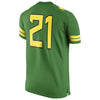 Image of #21 Oregon Ducks Women's Game Replica Football Jersey - Apple Green 2019