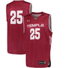 Image of #25 Temple Owls Under Armour Replica Basketball Performance Jersey - Garnet 2019