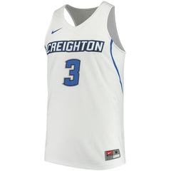 #3 Creighton Bluejays Performance Basketball Jersey - White 2019