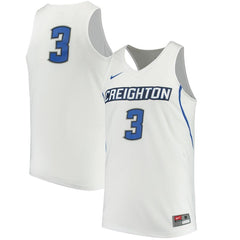 #3 Creighton Bluejays Performance Basketball Jersey - White 2019