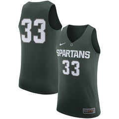 #33 Michigan State Spartans Hyper Elite Basketball Jersey – Green 2019