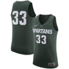 Image of #33 Michigan State Spartans Hyper Elite Basketball Jersey – Green 2019