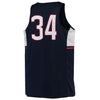 Image of #34 UConn Huskies Replica Basketball Jersey - Navy 2019