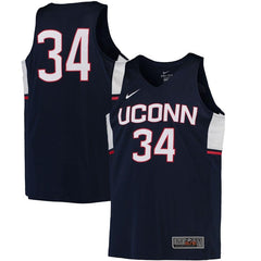 #34 UConn Huskies Replica Basketball Jersey - Navy 2019