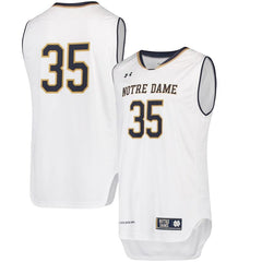 #35 Notre Dame Fighting Irish Under Armour Replica Performance Basketball Jersey – White 2019