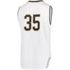 Image of #35 Notre Dame Fighting Irish Under Armour Replica Performance Basketball Jersey – White 2019