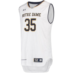 #35 Notre Dame Fighting Irish Under Armour Replica Performance Basketball Jersey – White 2019