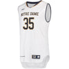 Image of #35 Notre Dame Fighting Irish Under Armour Replica Performance Basketball Jersey – White 2019