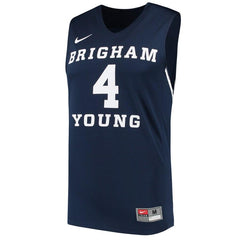 #4 BYU Cougars College Basketball Replica Jersey – Navy 2019