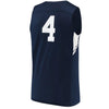 Image of #4 BYU Cougars College Basketball Replica Jersey – Navy 2019