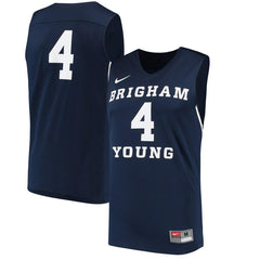 #4 BYU Cougars College Basketball Replica Jersey – Navy 2019