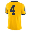 Image of #4 Michigan Wolverines Jordan Brand Limited Football Jersey - Maize 2019