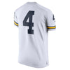 Image of #4 Michigan Wolverines Jordan Brand Women's Game Replica Football Jersey - White 2019