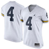 Image of #4 Michigan Wolverines Jordan Brand Women's Game Replica Football Jersey - White 2019