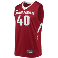 #40 Arkansas Razorbacks College Basketball Replica Jersey – Cardinal 2019