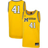 Image of #41 Michigan Wolverines Jordan Brand 1989 Throwback Replica Basketball Jersey – Maize 2019