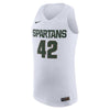 Image of #42 Michigan State Spartans College Basketball Replica Jersey – White 2019