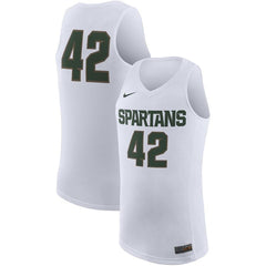 #42 Michigan State Spartans College Basketball Replica Jersey – White 2019