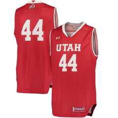 #44 Utah Utes Under Armour Replica Basketball Performance Jersey - Red 2019