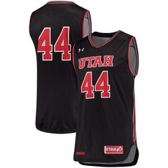 #44 Utah Utes Under Armour Replica Performance Basketball Jersey – Black 2019