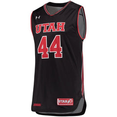 #44 Utah Utes Under Armour Replica Performance Basketball Jersey – Black 2019