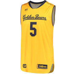 #5 Cal Bears Under Armour Replica Performance Basketball Jersey – Gold 2019