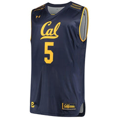 #5 Cal Bears Under Armour Replica Performance Basketball Jersey – Navy 2019