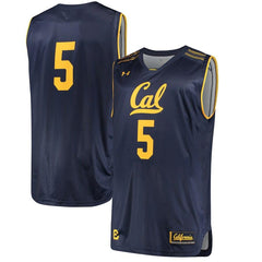 #5 Cal Bears Under Armour Replica Performance Basketball Jersey – Navy 2019