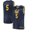 Image of #5 Cal Bears Under Armour Replica Performance Basketball Jersey – Navy 2019