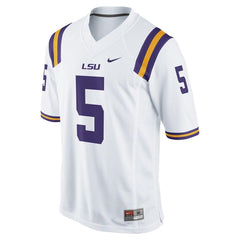 #5 LSU Tigers Game Football Jersey - White 2019