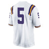 Image of #5 LSU Tigers Game Football Jersey - White 2019