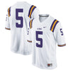 Image of #5 LSU Tigers Game Football Jersey - White 2019