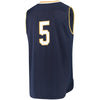 Image of #5 Notre Dame Fighting Irish Under Armour Replica Basketball Jersey – Navy 2019