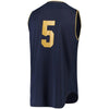 Image of #5 Notre Dame Fighting Irish Under Armour Replica Performance Basketball Jersey – Navy 2019