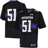 Image of #51 Northwestern Wildcats Under Armour Replica Football Jersey - Black - 2019