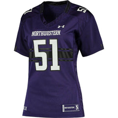 #51 Northwestern Wildcats Under Armour Women's Replica Football Jersey - Purple - 2019