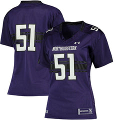 #51 Northwestern Wildcats Under Armour Women's Replica Football Jersey - Purple - 2019