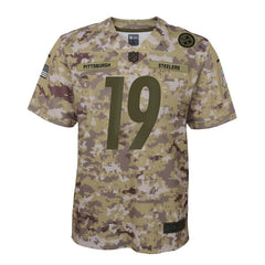 JuJu Smith-Schuster Pittsburgh Steelers Youth Salute to Service Game Jersey - Camo 2019
