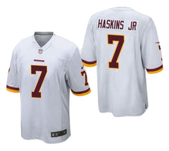 Men's Washington Redskins #7 Dwayne Haskins 2019 NFL Draft Game Jersey White